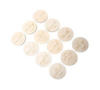 Vaguelly 12pezzi Milestone Ragazza in Legno Biglietti Commemorativi Per Tappe Importanti Accessori Per Foto Ricordo Del Ragazza