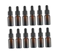Vaguelly 12pezzi Profumo in Vetro Vuoto Per Contagocce Antico Retrò Marrone Per Viaggi e Kit Viaggio