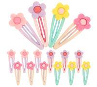 Vaguelly 16 accessori per alla moda: fermagli per a forma di fiore colorato per ragazze - piccole mollette floreali carine per bambini - fermagli estetici per lo styling quotidiano