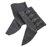 Vaguelly 1pezzi Copri Scarpe in Vera di Bovina per Saldatura Protezione Piedi Resistente al Calore con Bottone Cover Antiscivolo per Lavoro di Saldatura Blu Scuro Leggero e Facile da Indoss