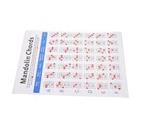 Vaguelly 1pezzi Mandolino Tabella Accordi Grande Su Carta Patinata Poster Portatile Leggero Chord Chart Per Principianti Musicisti e Insegnanti Guida Pratica Dita e Note Per Mandolino