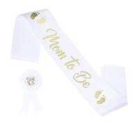 Vaguelly 1set Decorativo Sash e Badge Mommy to Be e Dad to Be Per Festa Di Shower Accessori Eleganti Per Annuncio Di Nascita Facili Da Indossare e Comodi Perfetti Per Ogni Occasione