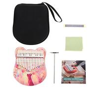 Vaguelly 1set Kalimba Tasti Acrilico Con Design Gatto Strumento Musicale Per Principianti Suono e Melodioso Inclusa Borsa Per Momenti Di Relax e Creatività