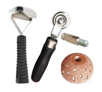 Vaguelly 1set Kit Riparazione Pneumatici Auto con Rullo Pressione e Testina Abrasiva Ciotola Attrezzi Compatto e Leggero per Uso Personale e Professionale Ripara Gomme Rapidamente