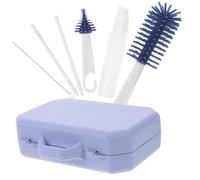 Vaguelly 1set Spazzole Per Pulizia Biberon Kit Portatile Per Asciugatura e Pulizia Include Spazzole Per Tettarelle e Con Scatola Di Stoccaggio Per Uso Domestico e Viaggi