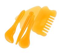 Vaguelly 1set Strumenti Gua Resina Per e Corpo Include Pettine Raschietto Facciale e Bacchetta Muscolare Per Routine Bellezza e Relax
