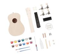 Vaguelly 1set Ukelele Verniciabile Per Genitori Kit Di Assemblaggio Creativo Con Accessori Colorati e Per Momenti Di Gioco e Apprendimento