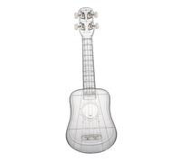 Vaguelly 1set Ukulele Trasparente Per Adulti Strumento Musicale Per Iniziare Suonare Design Elegante e Sogni Musicali Include Accessori Essenziali