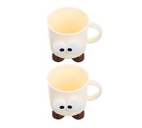 Vaguelly 2 Pezzi Bicchieri Da Bagno In Plastica Per Gambe E Manico Tazza Da Risciacquo Grande Capacità Con Design Cartoon Occhi Grandi Portaspazzolino Divertente Per Igiene Orale Infantile