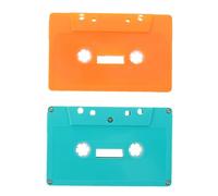 Vaguelly 2 Pezzi Cassetta Audio Vergine Colorata in Plastico Registrazione Affidabile e Riscrittura Facile per Sessioni e Creazioni Decorative a Parete