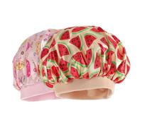 Vaguelly 2 Pezzi Cuffia Notte in Raso con Stampe Colorate e Facile Indossare per Casa e Viaggio