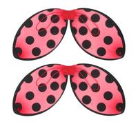 Vaguelly 2 pezzi da coccinella per bambini, pieghevoli, rosse, da insetto, accessori per costumi da coccinella per bambine, per feste in maschera e spettacoli di Halloween