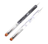 Vaguelly 2 Pezzi Di Pennelli Per Manicure A Doppia Punta Per Nail Art Pennelli LED Pennelli Per Manicure UV Pennelli Per Disegno Penne Per Manicure Colorate Penne Per Pittura Kiss In