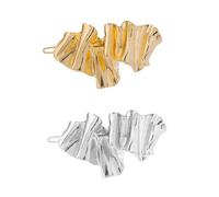 Vaguelly 2 pezzi Fermagli Metallizzati Irregolari per da Donna da Accessori Leggeri e Resistenti Design Ondulato per Acconciature e Confortevoli Colore Casuale Colore Casuale