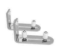 Vaguelly 2 pezzi Guida Porta Scorrevole in Acciaio Inox Fermaporta Regolabile per Rustiche Guida Inferiore per Porte Stalla Accessorio Resistente e Zincato per Binari Porte Scorrevoli