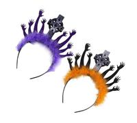 Vaguelly 2 Pezzi Halloween Headband Zombie Hand And Tombstone Design Carnival Headdress Day Of The Dead Hairband Lightweight Comfortable Fit For Masquerade Party