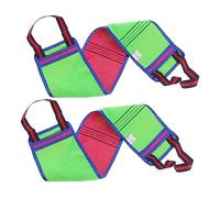 Vaguelly 2 Pezzi Striscia Retrattile a Doppia Faccia Macchia Favo Spugna Esfoliante Lavasciuga Corpo Doccia Maniglia Balsamo Spazzole Asciugamano Da Bagno Di Parà Raion Colorful