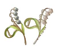 Vaguelly 2 Pezzi Tornante Affrettato Metallico Fiori Fermaglio Per a Fiore Clip Marrone Floreale Ragazze Nozze Tulipano Barrette A Forma Di Fermagli Per a Scatto Lega