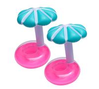 Vaguelly 2 Portabicchieri Gonfiabili per Piscina Set Inflattore Design a Forma Ombrello per Feste e Giochi Estivi Stabilità Garantita per Tue Bevande