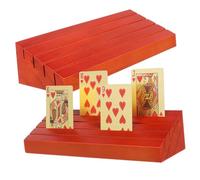 Vaguelly 2 Portacarte Legno da per Giochi Carte Base per Esposizione Design Incline per Facile Utilizzo per Giochi Carte e Collezionismo