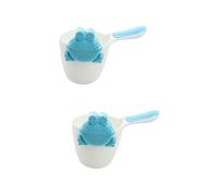 Vaguelly 2 Set di Cucchiaio da Bagno per Bambini Mestolo per Acqua da Bicchiere per Shampoo Paletta in Plastica Delicata per La Pelle del Multiuso
