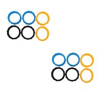 Vaguelly 2 Set Di Rulli Per Microfono in Silicone Antiscivolo Per Microfono A 12 Angoli Design Non Incluso 6 Pezzi*2