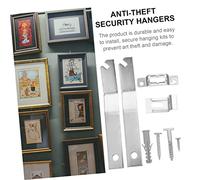 Vaguelly 2 Set Kit Ganci per da Parete Sicurezza per Gallerie Darte e Musei Accessori Resistenti e Facili da Installare per Appendere senza Rischio Spostamenti
