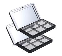 Vaguelly 2 Set Magnete Scatola Vuota Tavolozza Magnetica Tavolozza Di Ombretti Per Il Trucco Chiaro Tavolozza Di Trucco Arrossire Vuoto Magnetico Tavolozza Blush Vuota Cosmetico Labbro Come