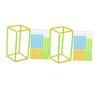 Vaguelly 2 Set Modello Geometrico Gioco di Cannucce ad Incastro, Giocattoli per Bambini, Giochi Interattivi, Giocattoli Educativi, Impilabili per Bambini