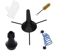 Vaguelly 2 Set Piccolo Kit Di Pulizia Detergenti Per Pennelli Torta Di Strumenti Per Trombone Tromba Kit Di Manutenzione Per La Cura Trombone Scivolo Guanti Ad Supporto Per