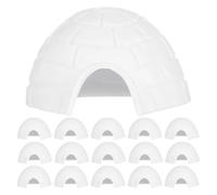 Vaguelly 20 pezzi di decorazioni per igloo: decorazioni per igloo in miniatura, ornamenti per case di ghiaccio per micro paesaggi, giocattoli di simulazione per tavolo di sabbia, casa delle bambole,