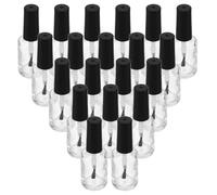 Vaguelly 20 Pezzi Flaconi Vuoti per Olio Unghie in Vetro Trasparente da 15 Ml con Pennello Applicatore Contenitori Ricaricabili per unghie Bottiglie da Viaggio per Campioni Nail Art