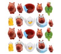 Vaguelly 20 pezzi Micro Landscape Capibara - Modelli di animali da giardino Piccole statue in miniatura Adornano - Decorazione Micro Landscape per giardino esterno