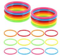 Vaguelly 24 braccialetti rigidi per bambini: braccialetti di plastica color caramella - per bomboniere per feste di compleanno anni '80 e '90