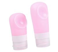 Vaguelly 2Pezzi Bottiglie per Gel Doccia Multifunzionali Contenitori Riutilizzabili per Shampoo e Lozione Rosa Leggeri e Sicuri per Viaggi e