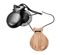 Vaguelly 2pezzi Castanets Legno Divertenti Strumento Musicale Per Percussioni Clappers Legno Per Adulti e Attività Didattiche Resistente e Pratico Per Performance Musicali