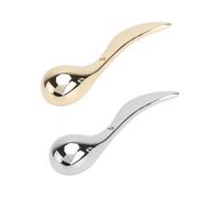 Vaguelly 2pezzi Cucchiaio Mini Per Crema Viso Design Curvo Ergonomico Spatola Facile Da Pulire Per Lozione Essence e Trattamenti Skincare