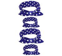 Vaguelly 2pezzi Fascia Per Ragazzo Ragazza Con Orecchie Di Coniglio Set Di Accessori Per Stile Bunny Fasce Stampa Royal Adatta Occasioni Speciali e Shower