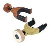 Vaguelly 2pezzi Ganci Per Chitarra Staccabili Supporto Da Parete in Legno Metallo Gomma Adatto Strumenti Corda Facile Installare Design Culla Profonda