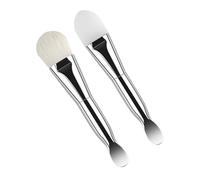 Vaguelly 2pezzi Pennello Applicatore Maschera in Silicone Doppia Estremità Setole Morbide Per Detergere Delicatamente e Strumento Multifunzionale Per Beauty Routine