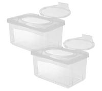 Vaguelly 2pezzi Salviette Dispenser Per Salviette Contenitore Riutilizzabile Sigillato Anello in Silicone Ergonomico Uso Singolo Mano Bagnetto Camera Soggiorno