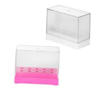 Vaguelly 2pezzi Scatola Portaoggetti in Plastica Per Punte Per Trapano Per Unghie Custodia Per Testina Per Levigatura Unghie Organizer Per Punte Per Trapano Per