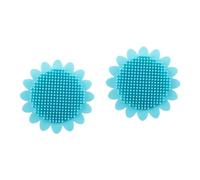 Vaguelly 2pezzi Spazzola Da Bagno Silicone Per Ragazzo Ragazza Design e Portatile Massaggio Per Scalp e Facile Da Trasportare Blu