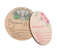 Vaguelly 2pezzi Targhetta Di Annuncio Per Nuovi Nati Decorazione Elegante e Personalizzabile Per Foto e Stanza Dei