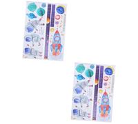 Vaguelly 2sets Adesivi Murali Astronauta Per Misurare Decorazioni Rimovibili Per Cameretta Misura Crescita e Ricordi Infanzia Design Unico Per Stanza Dei e Asili