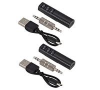 Vaguelly 2Sets Ricevitore Audio Professionale Per Auto Adattatore Wireless Per Chiamate e Musica Compatibile Con Smartphone e Altri Dispositivi