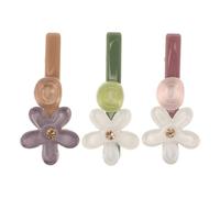 Vaguelly 3 fermagli per a forma di fiore, a forma di becco d'anatra, antiscivolo, eleganti e alla moda, per donne, decorazioni per per feste di matrimonio e ballo di fine anno.