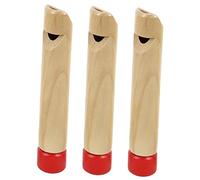 Vaguelly 3 Fischietti in Legno per Giocattoli Educativi Musicali Strumenti Sicuri e Lisci per Sviluppo Uditivo e Creatività come Party Favors