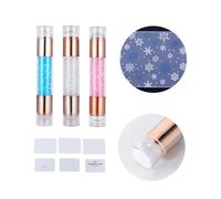 Vaguelly 3 Pezzi Guarnizione diamantata in silicone a doppia testa acrilico unghie strenne punte trapano stencil timbro per manicure nail art stamper forniture per manicure kit manicure