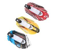 Vaguelly 3 pezzi Mini Barche Gonfiabili da Bagno per Giocattoli Acqua Divertenti in Blu Rosso e Giallo Accessori Sicuri per Bagnetto e Giochi d Acqua